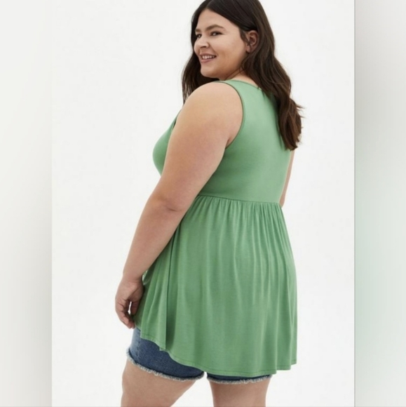 Torrid Babydoll Super Soft Button Front Tank - Picture 4 of 9